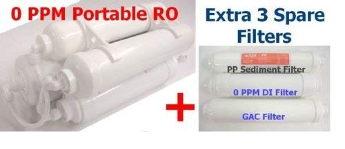 0PPM Portable 100G Reverse Osmosis DI Water system extra spare replacement filters #POQ-4B3P-100