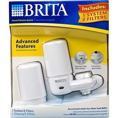 Brita Faucet Filtration System White 1 System 2 Filters