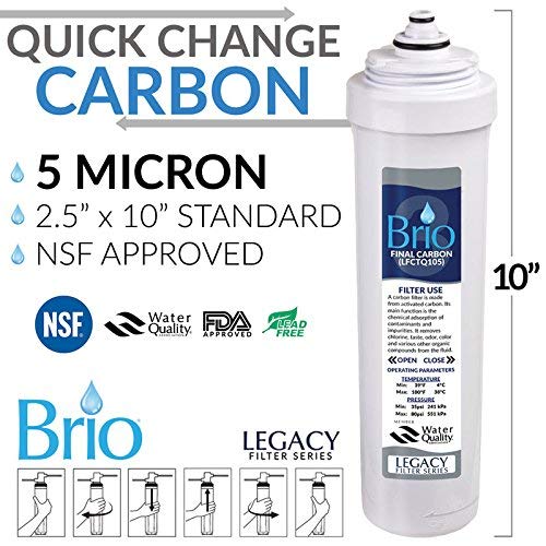 Brio Premiere Platinum 500 Series Hot and Cold Bottle Water Dispenser Magic Mountain Water Products (4 Pack) of Brio Quick Change/Easy Change (4 PACK) Replacement Filter Cartridges (Carbon Block)