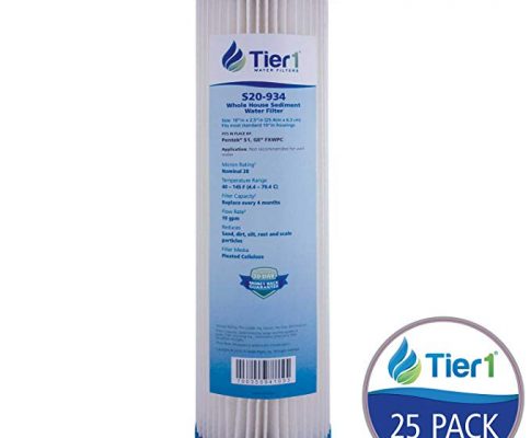 Tier1 S1 20 Micron 10 x 2.5 Pleated Cellulose Sediment Pentek Comparable Replacement Water Filter 25 Pack – Not for Well Water Review