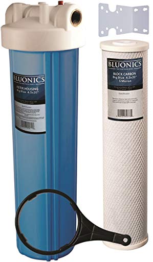 20 inch Big Blue Whole House Water Filter Purifier w/ CTO Carbon Block Cartridge