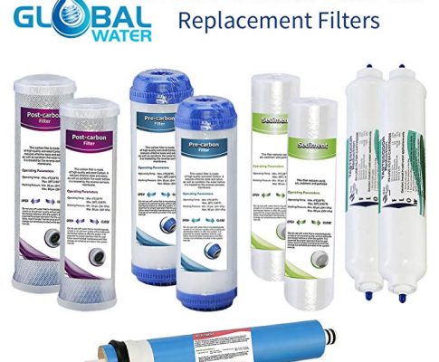 Universal 10′ Global Water Replacement Filter Set for 5-Stage Reverse Osmosis RO Filters with 50GPD Membrane, Fits all 5-stage RO Systems. Review