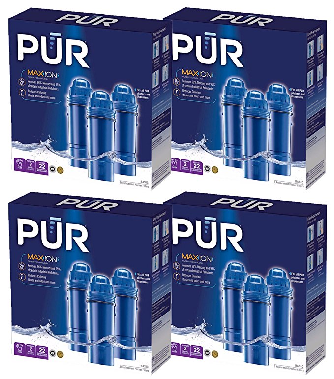 PUR Water Filters Provide Up to 120 Gallons of Clean Water CRF-950Z-3 | Fits Any Pitcher Replacement or Dispensers (PACK OF 12)