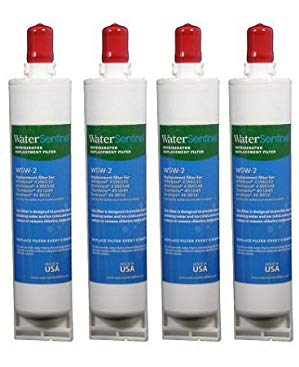 Water Sentinel WSW-2 Refrigerator Filter | Whirlpool 4396510 | 4 Pack