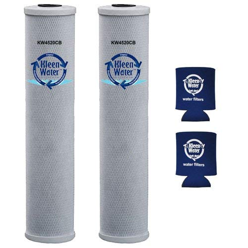 KleenWater Pentek EP-20BB Compatible Filter, Brand Carbon Block Replacement Water Filters, 4.5 x 20 Inch, Set of 2