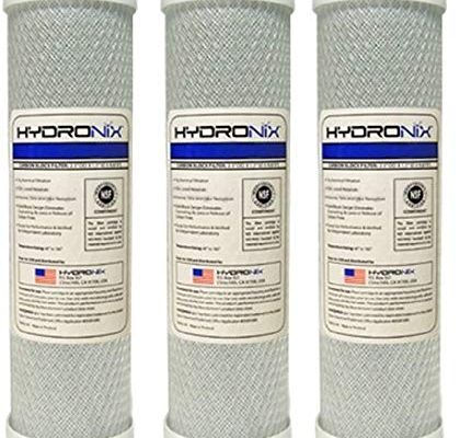 Hydronix CB-25-1005 NSF Carbon Block Filter 2.5″ OD X 9 7/8″ Length, 5 Micron (3-Pack) Review