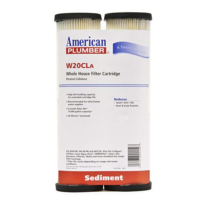 American Plumber W20CLA Whole House Sediment Filter Cartridge 20 Micron Well Pump Irrigation (10)