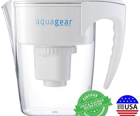 Aquagear Water Filter Pitcher – Fluoride, Lead, Chloramine, Chromium-6 Filter – BPA-Free, Clear Review