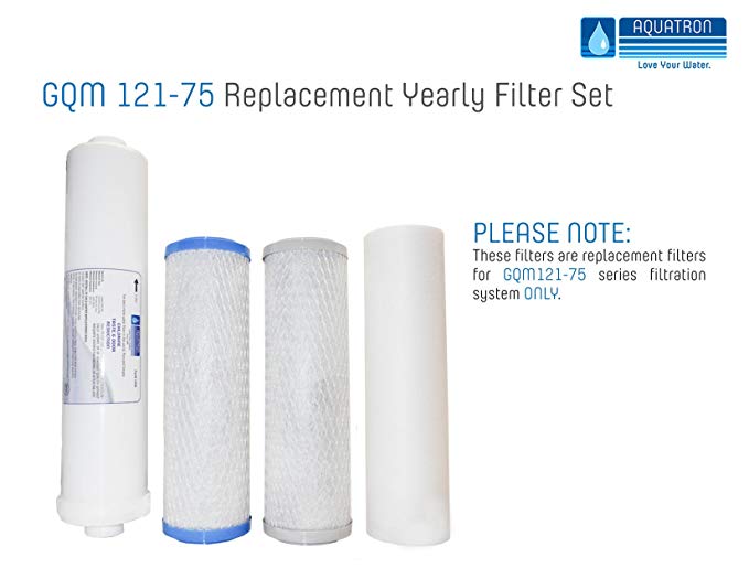 Aquatron 5 Stage High Capacity Yearly Filter Set For GQM 121-75 Reverse Osmosis Drinking Water System