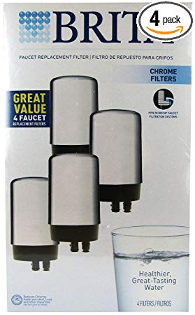 Brita On Tap Replacement Filters, 4-Pack, Chrome