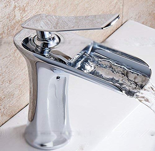 AWXJX Washroom Sink Mixer Tap copper waterfall white Gold Hot and cold Wash basin bathroom bathroom