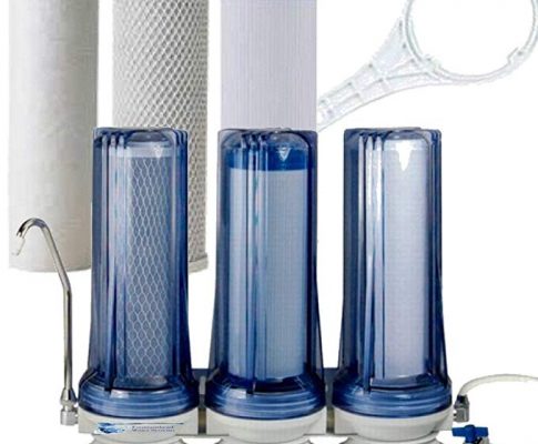 FOUNTAINHEAD 3 STAGE COUNTERTOP WATER FILTER CLEAR SEDIMENT/FLUORIDE/CARBON Review