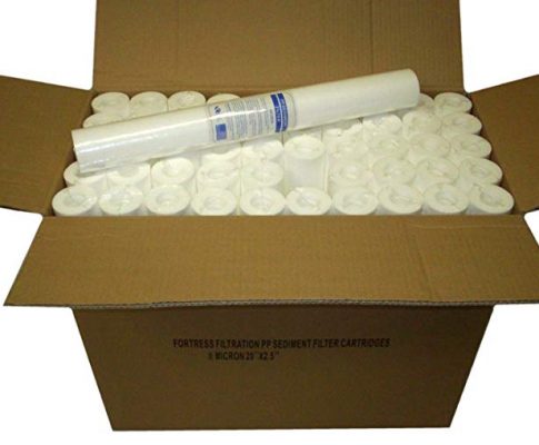 Fortress Filtration Qty(25) Sediment 5 Micron 20″ x 2.5″ Water Filters RO/Cartridges/Big Blue/WVO Bulk Pack Case / Wholesale Pricing Review