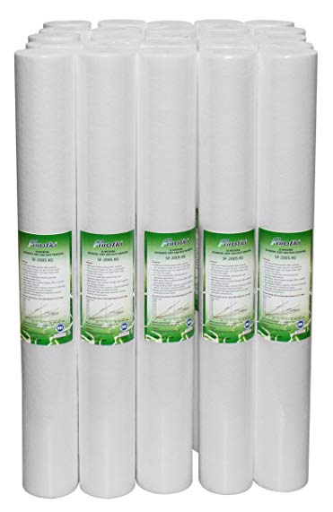 Puro Water Filter 5 Micron 20-Inch X 2.5-Inch Sediment Filter Replacement Cartridges, 25-Pack