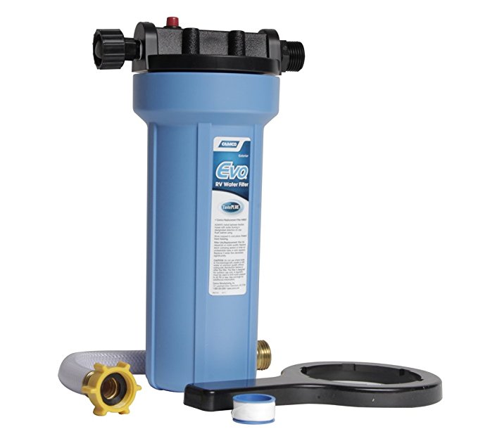 Camco EVO Premium RV/Marine Water Filter, Greatly Reduces Bad Taste, Odor, Sediment, Bacteria, Chlorine And Much More (40631)