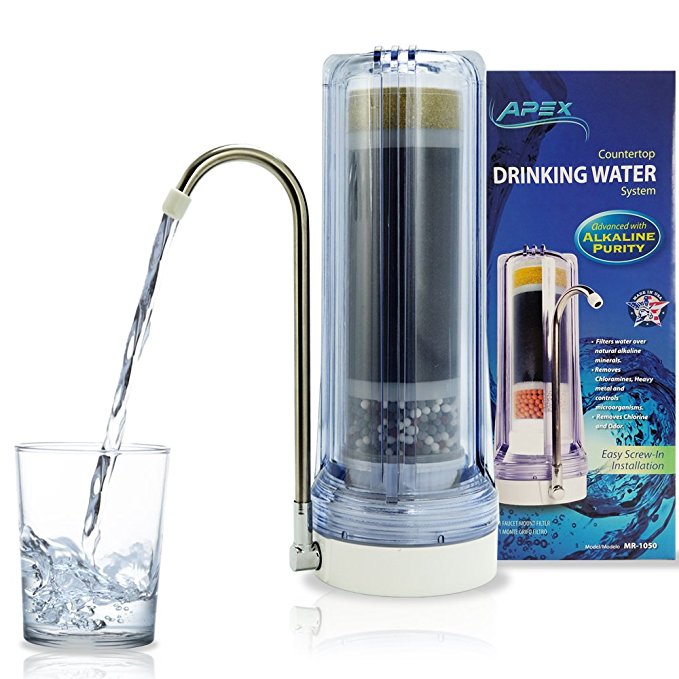 APEX Countertop Drinking Water Filter - Alkaline (Clear)